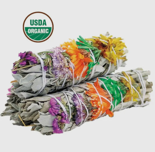 Good Vibes Floral White Sage